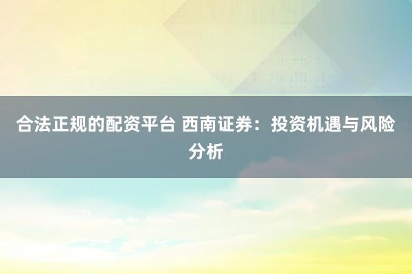 合法正规的配资平台 西南证券：投资机遇与风险分析