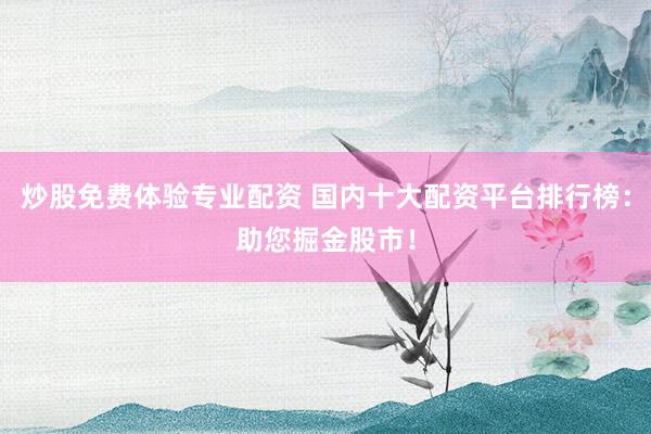 炒股免费体验专业配资 国内十大配资平台排行榜：助您掘金股市！