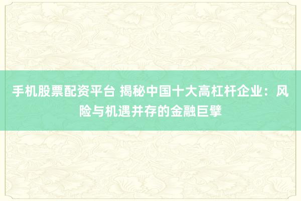 手机股票配资平台 揭秘中国十大高杠杆企业：风险与机遇并存的金融巨擘