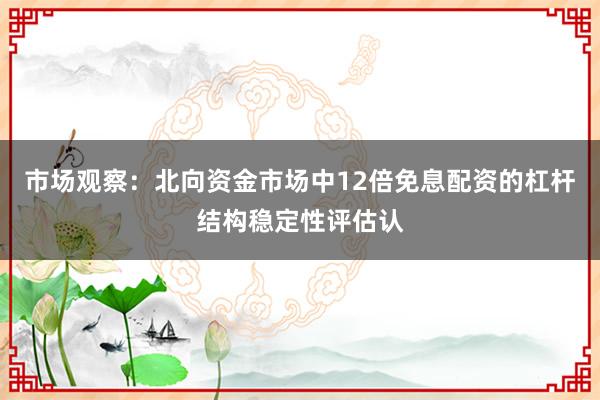市场观察：北向资金市场中12倍免息配资的杠杆结构稳定性评估认